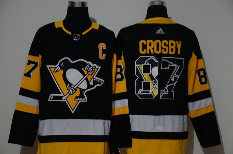 Men Pittsburgh Penguins #88 Pastrnak black Adidas Stitched NHL print Jersey